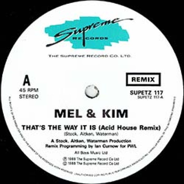 画像3: MEL & KIM / THAT'S THE WAY IT IS (英原盤/アシッドMIX) [◎中古レア盤◎お宝！内容違い！別REMIX + DUB入り！] (3)