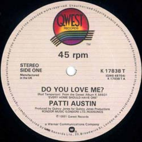 画像3: PATTI AUSTIN / DO YOU LOVE ME (英原盤/12"MIX) [◎中古レア盤◎激レア！マニア探すジャケ付原盤！スペシャルMIX！] (3)