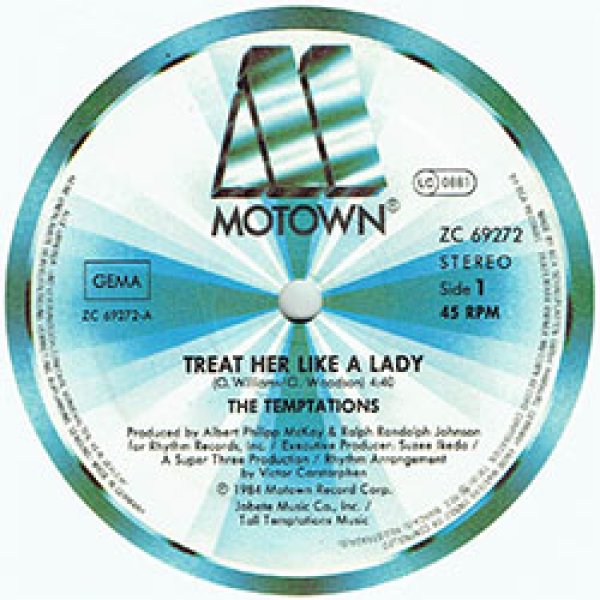画像4: TEMPTATIONS / TREAT HER LIKE A LADY (独原盤/全2曲) [◎中古レア盤◎激レア！マニア品！白色レコード+ドイツ版ジャケ！] (4)