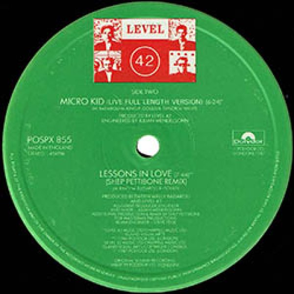 画像3: LEVEL 42 / LESSONS IN LOVE (英原盤/REMIX) [◎中古レア盤◎お宝！美品！内容違い「緑ジャケ」！ SHEP PETTIBONE MIX！] (3)