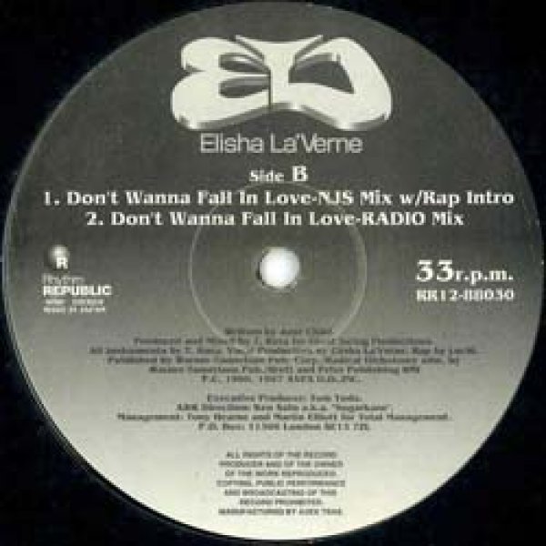 画像2: ELISHA LA'VERNE / DON'T WANNA FALL IN LOVE (原盤/NJS MIX) [◎中古レア盤◎お宝！コレは原盤！JANE CHILDカバー！] (2)