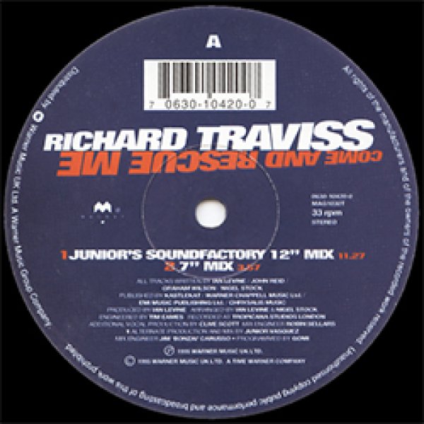 画像2: RICHARD TRAVISS / COME AND RESCUE ME (英原盤/4VER) [◎中古レア盤◎お宝！本物の原盤！DJエンマ！歌モノ最高峰！] (2)