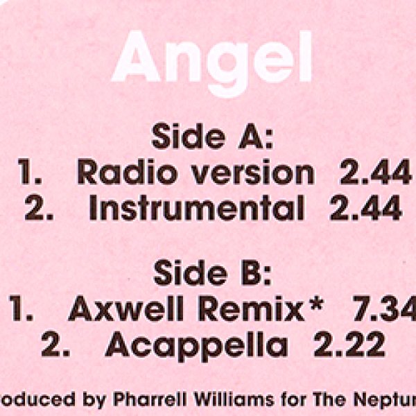 画像2: PHARRELL / ANGEL (欧州原盤/REMIX) [◎中古レア盤◎お宝！APEジャケ！R&Bハウス入り！] (2)