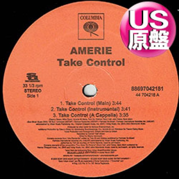 画像1: AMERIE / TAKE CONTROL (米原盤/全2曲) [◎中古レア盤◎お宝！コレは原盤！盛上げFUNKY！「1 THING」路線！] (1)