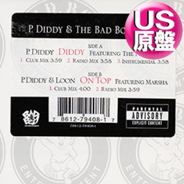 画像1: P.DIDDY / DIDDY & ON TOP (米原盤/全2曲) [◎中古レア盤◎お宝！本物のUS原盤！2000年以降の人気レコード！] (1)