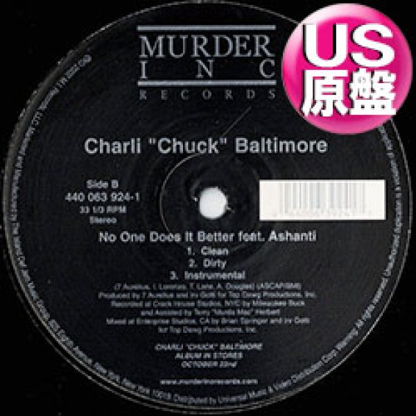 画像1: CHARLI BALTIMORE feat ASHANTI / NO ONE DOES IT BETTER (米原盤/全2曲) [◎中古レア盤◎お宝！本物のUS原盤！2000年以降の人気盤！] (1)