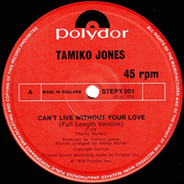 画像2: TAMIKO JONES / CAN'T LIVE WITHOUT YOUR LOVE (英原盤/12"MIX) [◎中古レア盤◎激レア！本物のジャケ付原盤！最強ガラージ名曲！] (2)