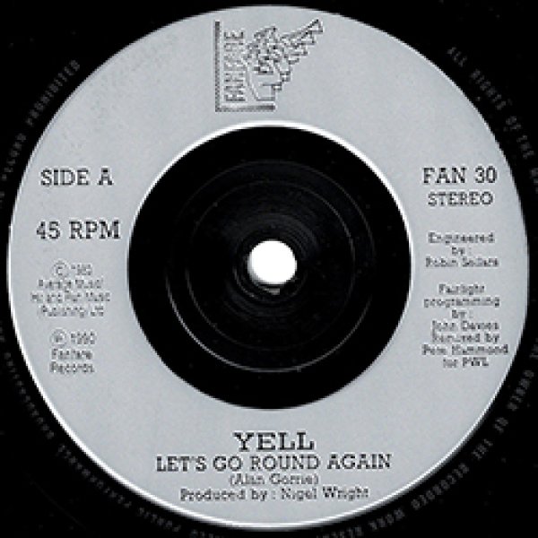 画像4: YELL / LET'S GO ROUND AGAIN (7インチ) [◎中古レア盤◎激レア！超マニア品！珍しい英国版ポスタージャケ7"！] (4)