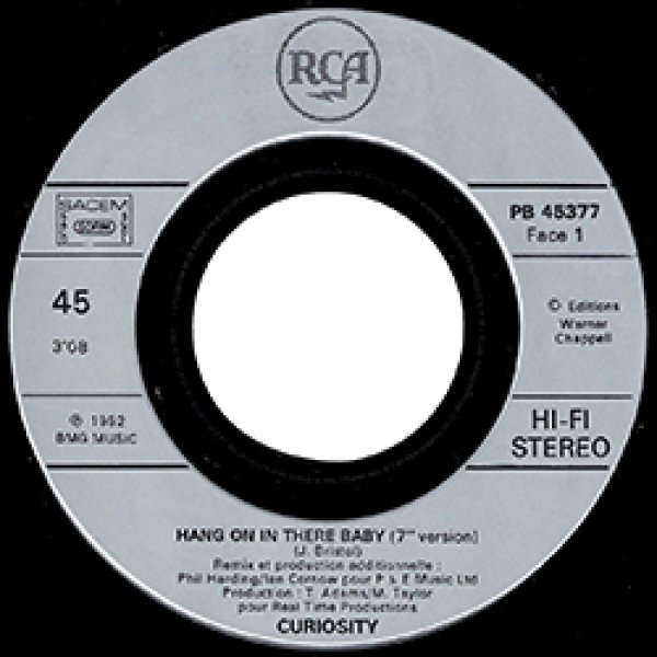 画像3: CURIOSITY / HANG ON IN THERE BABY (7インチ) [◎中古レア盤◎お宝！仏版ジャケ7"！フリーソウル名曲カバー！] (3)