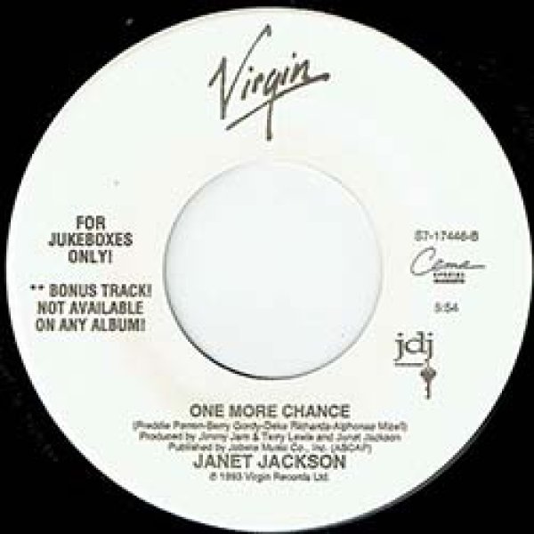 画像2: JANET JACKSON / ONE MORE CHANCE & IF (7インチ) [◎中古レア盤◎お宝！美A級品！豪華2曲版！7インチだけの音源！] (2)