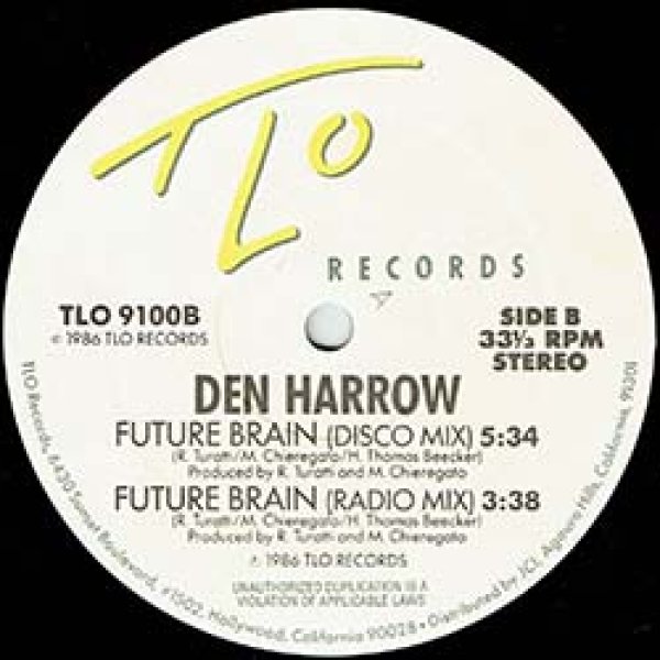 画像4: DEN HARROW / FUTURE BRAIN (米原盤/鐘入りMIX) [◎中古レア盤◎激レア！内容違いREMIX版！鐘が鳴るMIX + 7"MIX入り！] (4)