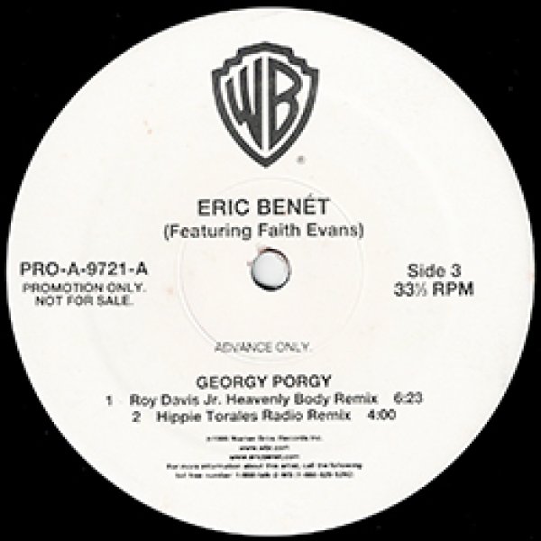 画像2: ERIC BENET feat FAITH EVANS / GEORGY PORGY (2枚組プロモ/8VER) [◎中古レア盤◎激レア！美品！Wパック原盤！非売品REMIX！] (2)
