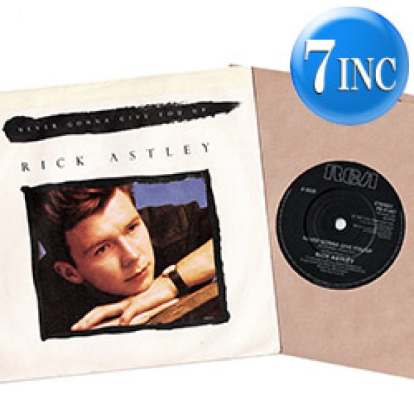 画像1: RICK ASTLEY / NEVER GONNA GIVE YOU UP (7インチ) [◎中古レア盤◎お宝！美ジャケ！英国版7"！インスト入り！] (1)