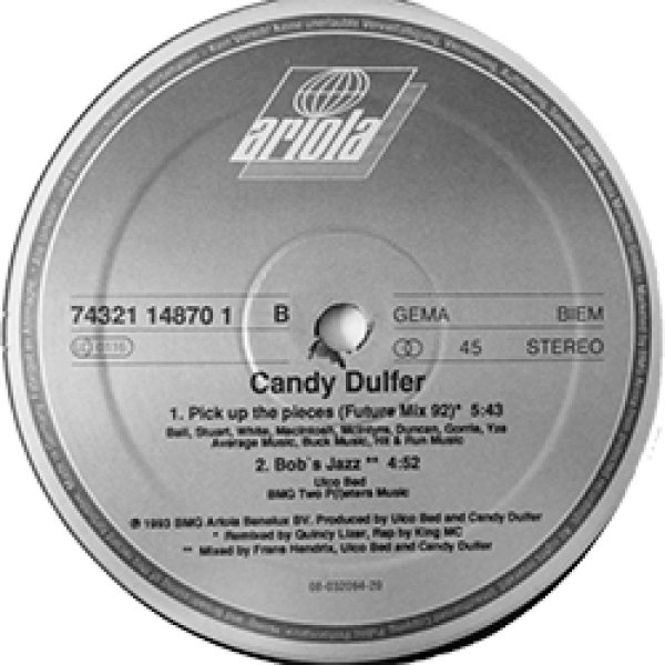画像2: CANDY DULFER / PICK UP THE PIECES & BOB'S JAZZ (独原盤/全2曲) [◎中古レア盤◎お宝！本物の原盤！豪華2曲！] (2)