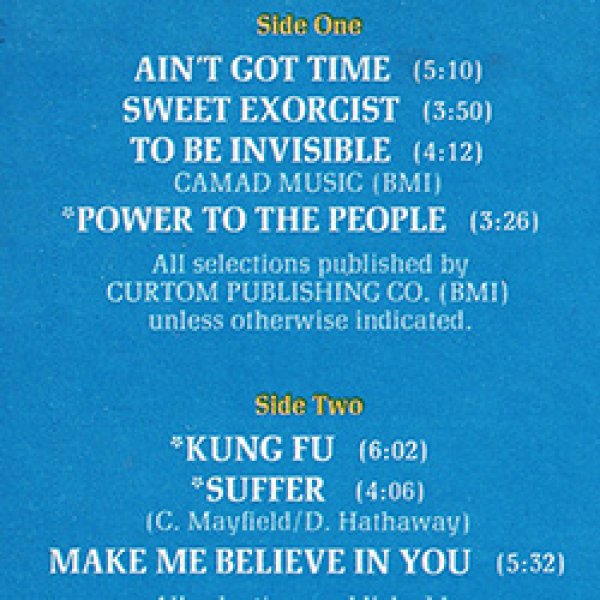 画像2: CURTIS MAYFIELD / SWEET EXORCIST (LP原盤/全7曲) [◎中古レア盤◎激レア！マニア品！当時の日本版帯付！ソウル名盤！] (2)