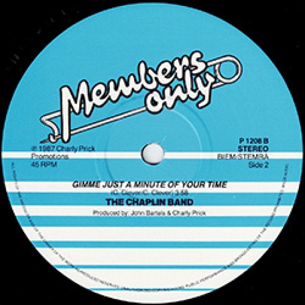 画像2: CHAPLIN BAND / GIMME JUST A MINUTE OF YOUR TIME (欧州原盤/全2曲) [◎中古レア盤◎お宝！シュリンク付！EUオンリー！隠れお洒落ダンサー！] (2)
