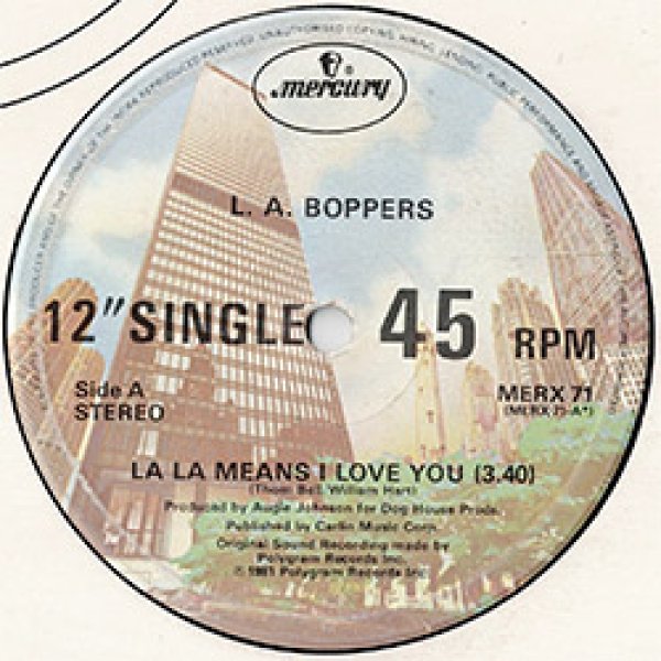 画像2: L.A. BOPPERS / LA LA MEANS I LOVE YOU (英原盤/全3曲) [◎中古レア盤◎激レア！英国のみ！爽快80'sカバー！] (2)
