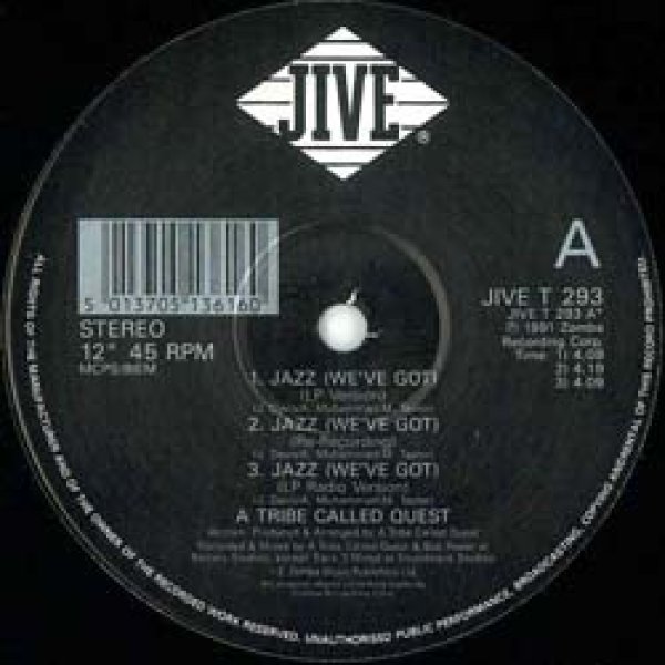 画像3: A TRIBE CALLED QUEST / JAZZ (5VER/全2曲) [◎中古レア盤◎激レア！少量生産ジャケ付！5VER入り正規盤！] (3)