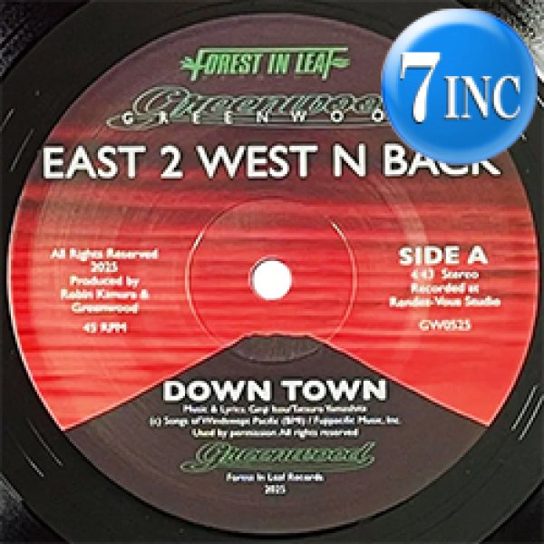 画像1: GREENWOOD / DOWN TOWN & MAGIC WAYS (7インチ) [■限定■お宝直行！待望の最新7"！シュガーベイブ英語カバー！] (1)