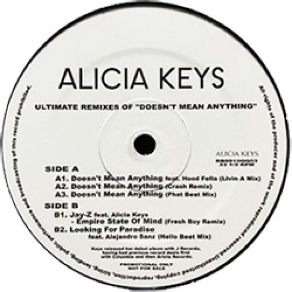 画像2: JAY-Z feat ALICIA KEYS / EMPIRE STATE OF MIND (マル秘MIX) [◎中古レア盤◎激レア！極少量生産！マル秘MIX集！] (2)