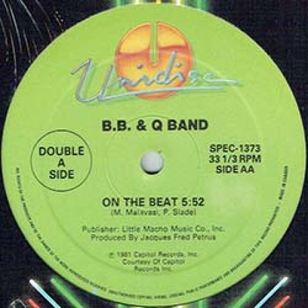 画像2: B.B. & Q. BAND & KRAFTWERK / ON THE BEAT (12"MIX/全2曲) [◎中古レア盤◎お宝！入手困難な初期版！豪華カップリング！] (2)