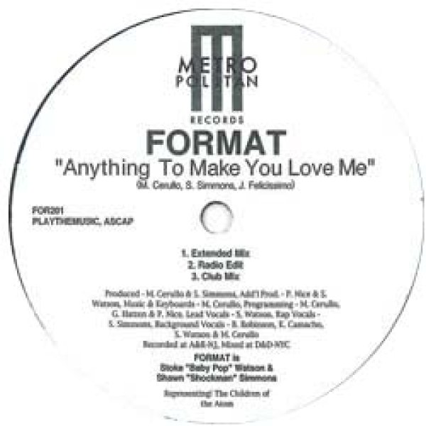 画像2: FORMAT / ANYTHING TO MAKE YOU LOVE ME (3VER) [■廃盤■激レア！幻すぎる1枚！超希少音源！] (2)