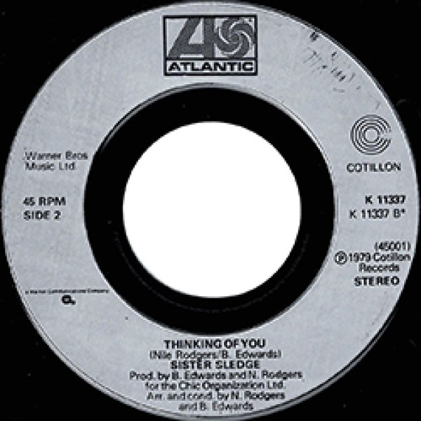 画像2: SISTER SLEDGE / THINKING OF YOU & LOST IN MUSIC (7インチ) [◎中古レア盤◎お宝！フランス原盤7"！豪華2曲！] (2)