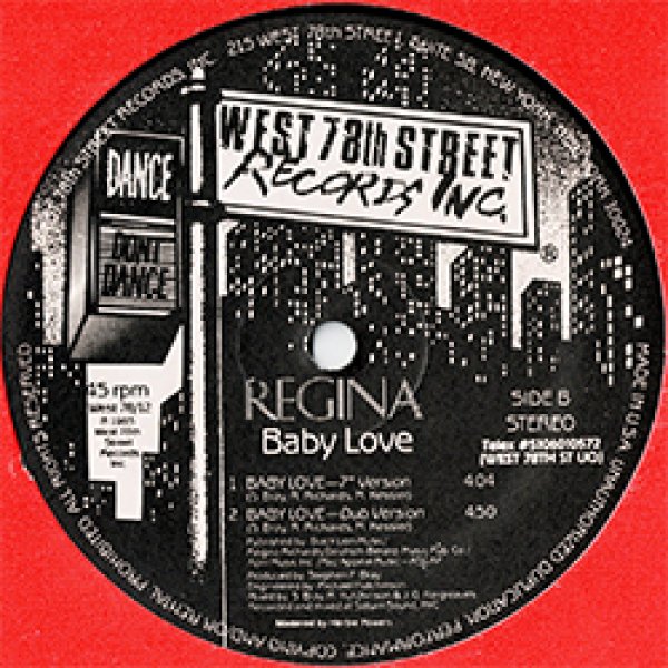 画像2: REGINA / BABY LOVE (米原盤/3VER) [◎中古レア盤◎激レア！珍しい別内容3VER版！7"MIX追加！] (2)