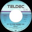 画像2: PRINCESS / SAY I'M YOUR NUMBER ONE (7インチ) [◎中古レア盤◎お宝！ドイツ版ジャケ7"！インスト入り！] (2)