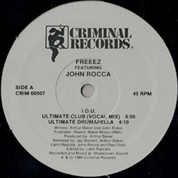 画像2: FREEEZ / I.O.U. (米原盤/86年MIX) [◎中古レア盤◎お宝！シュリンク付美品！初回ステッカー付原盤！86年REMIX！] (2)