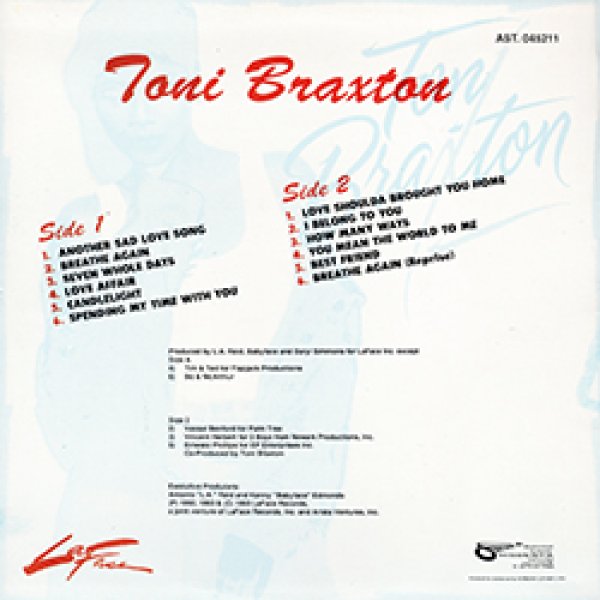 画像2: TONI BRAXTON / 1STアルバム (LP原盤/全12曲) [◎中古レア盤◎鬼レア！絶対無い"幻のJAM盤"！美A級品！] (2)