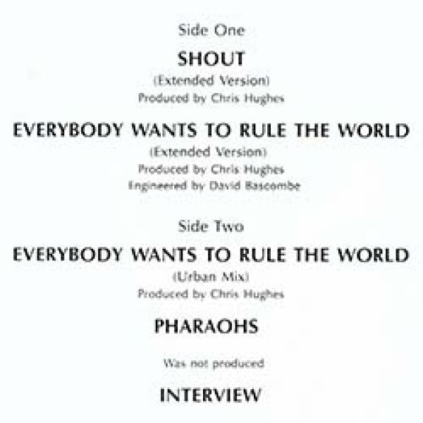 画像2: TEARS FOR FEARS / ルール・ザ・ワールド + 2曲 (原盤/アーバンMIX) [◎中古レア盤◎お宝！美品盤！日本版特別内容！豪華3曲！] (2)