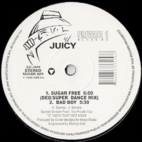 画像2: JUICY / SUGAR FREE (スーパーDANCE MIX) [◎中古レア盤◎お宝！少量生産12"！極上メロウ大ネタ！] (2)