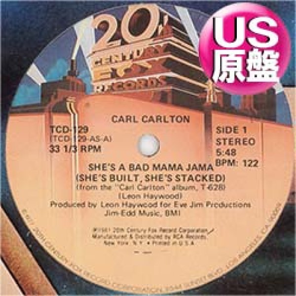 画像1: CARL CARLTON / SHE'S A BAD MAMA JAMA (米原盤/12"MIX) [◎中古レア盤◎お宝！本物の原盤！80's名盤！] (1)
