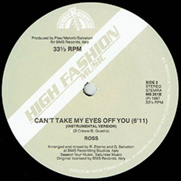 画像2: ROSS / 君の瞳に恋してる (和蘭原盤/12"MIX) [◎中古レア盤◎お宝！欧州圏のみ！極上イタロカバー！] (2)