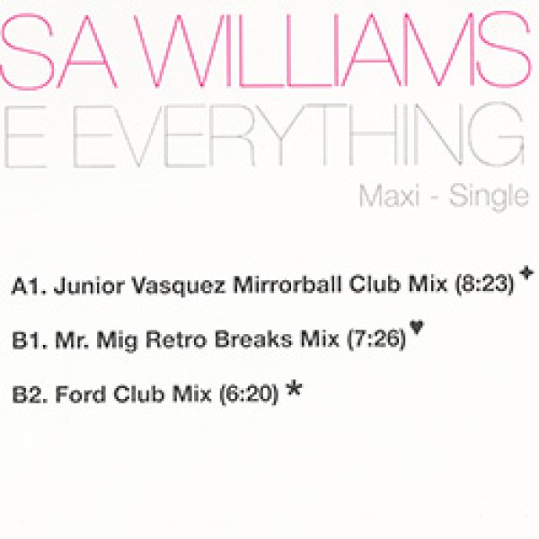 画像2: VANESSA WILLIAMS / YOU ARE EVERYTHING (米原盤/REMIX) [◎中古レア盤◎お宝！ジャケ付原盤！R&Bハウスカバー！] (2)