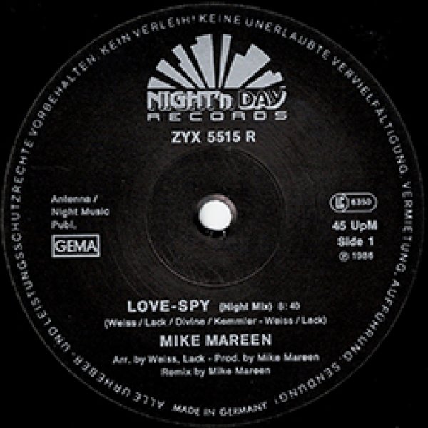 画像2: MIKE MAREEN / LOVE-SPY (独原盤/NIGHT MIX) [◎中古レア盤◎お宝！ドイツ原盤！超人気ハイエナ！] (2)
