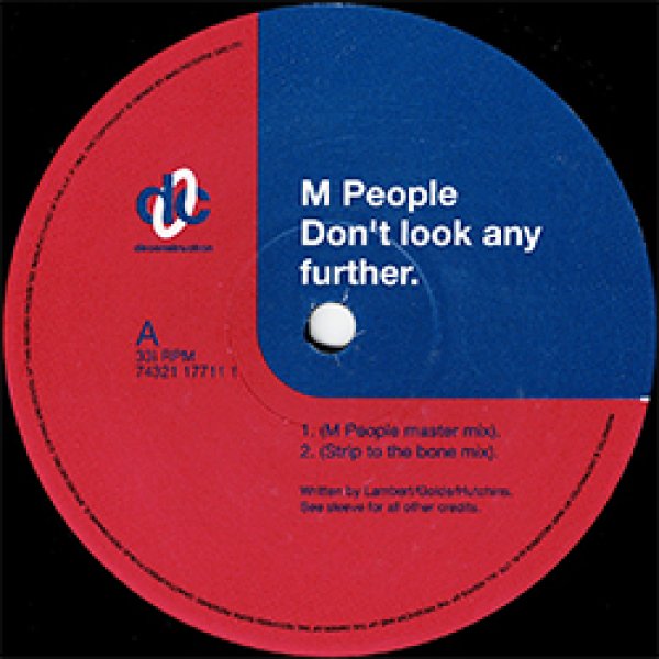 画像2: M PEOPLE / DON'T LOOK ANY FURTHER (英原盤/REMIX) [◎中古レア盤◎お宝！滅多に無し！欧州のみ！踊れるカバー！] (2)
