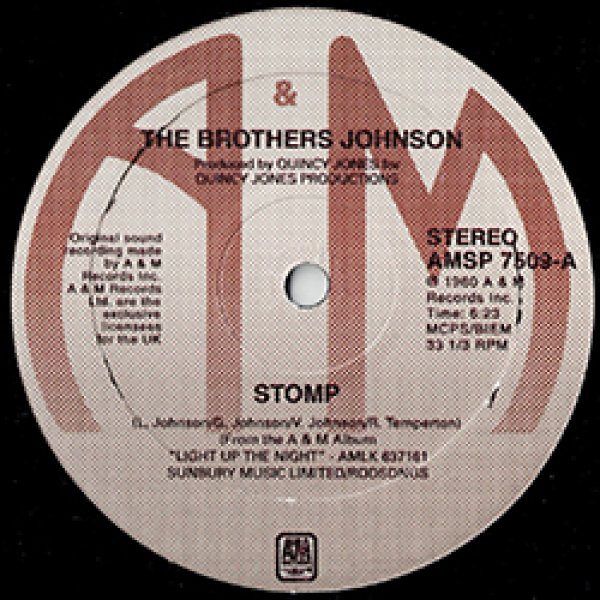 画像2: BROTHERS JOHNSON / STOMP (12"MIX/全2曲) [◎中古レア盤◎お宝！少量生産！QUINCY JONES！] (2)