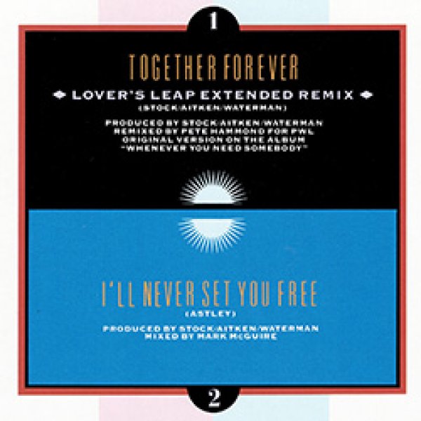 画像2: RICK ASTLEY / TOGETHER FOREVER (原盤/12"MIX) [◎中古レア盤◎お宝！ジャケ付原盤！マハラジャ特大ヒット！LOVER'S LEAP MIX！] (2)