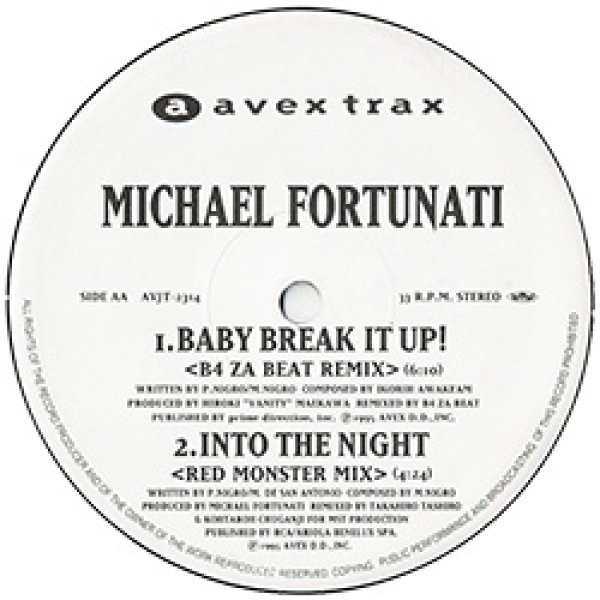 画像2: MICHAEL FORTUNATI / INTO THE NIGHT + 3曲 (原盤/レッドモンスターMIX) [◎中古レア盤◎激レア！希少音源！ジャパンREMIX！] (2)
