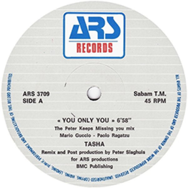画像2: TASHA / YOU ONLY YOU (ベルギー原盤/REMIX) [◎中古レア盤◎激レア！美A級品！ベルギー版ジャケ！ REMIX + オリジナルMIX！] (2)