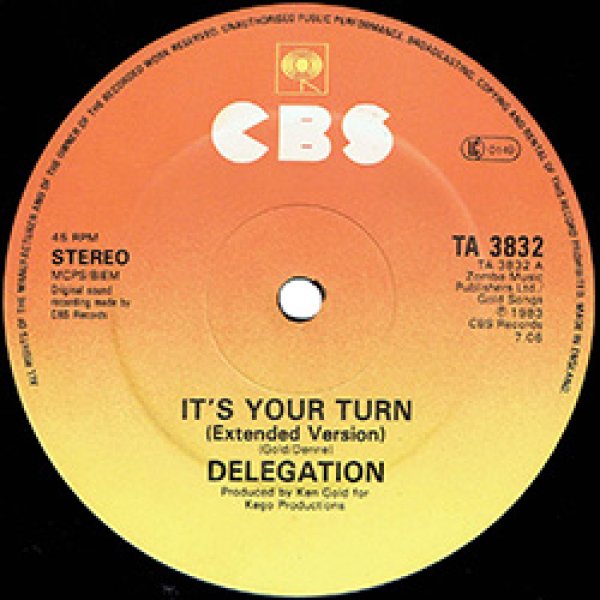 画像2: DELEGATION / IT'S YOUR TURN (英原盤/12"MIX) [◎中古レア盤◎激レア！幻のLP未収曲！英国版ジャケ！] (2)