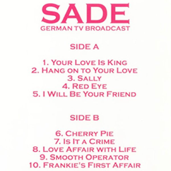 画像2: SADE / GERMAN TV BROADCAST (LP/全10曲) [■LP■お宝直行！飾りたい美女ジャケ！ドイツLIVE音源がLP化！] (2)