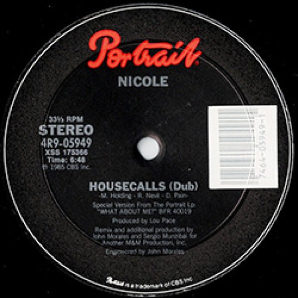 画像3: NICOLE / HOUSECALLS (米原盤/12"MIX) [◎中古レア盤◎お宝！本物のUS原盤！哀愁ガラージ傑作！TIMMY十八番！] (3)