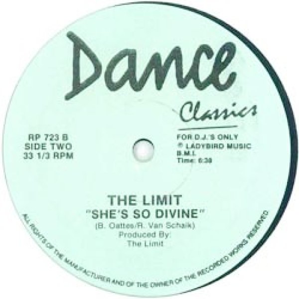 画像3: THE LIMIT / SHE'S SO DIVINE (全2曲) [◎中古レア盤◎お宝！極上N.Y.ダンクラ！A面はマル秘MIX！] (3)