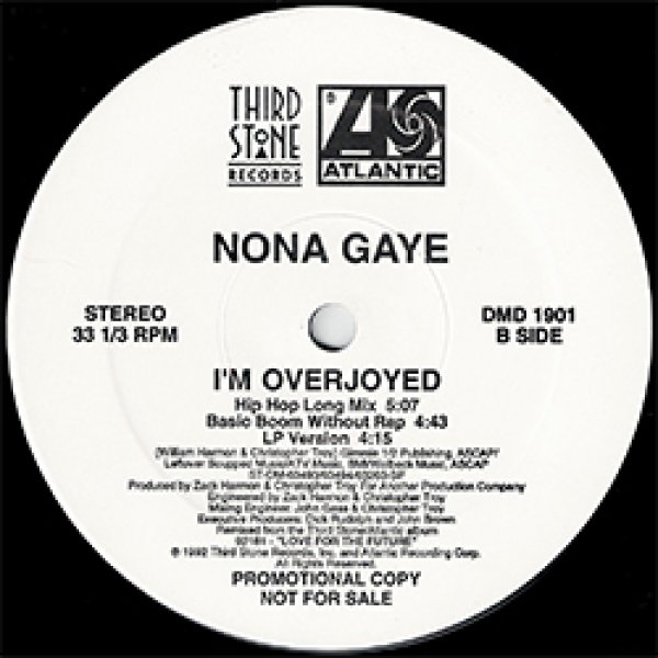 画像2: NONA GAYE / I'M OVERJOYED (USプロモ/5VER) [◎中古レア盤◎激レア！本物のプロモ原盤！マービンゲイ娘！90's R&B名盤！] (2)