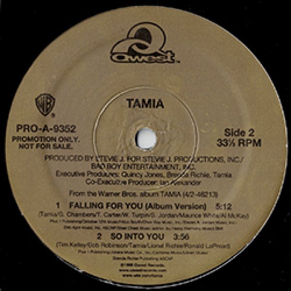 画像2: TAMIA / FALLING FOR YOU & SO INTO YOU (USプロモ/全2曲) [◎中古レア盤◎激レア！本物のUSプロモオンリー原盤！エモーションズ使い！] (2)