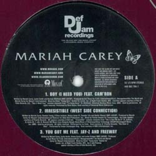 画像2: MARIAH CAREY / BOY +2曲 (米原盤/全3曲) [◎中古レア盤◎お宝！シュリンク&ステッカー付原盤！人気3曲+インスト！] (2)