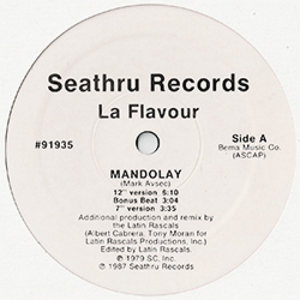 画像2: LA FLAVOUR / MANDOLAY (米原盤/87年MIX) [◎中古レア盤◎お宝！本物の原盤！NEWミックス版！ART ATTACK原曲！] (2)